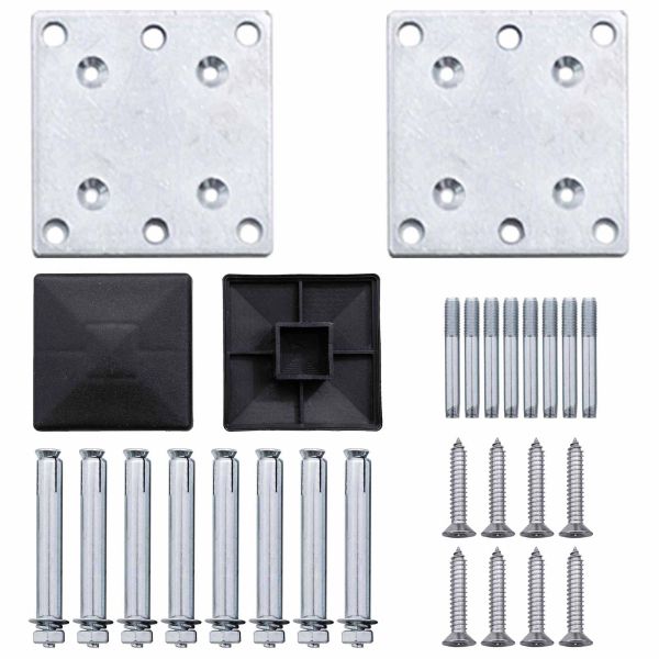 Панел на ограда 4 pcs WPC и алуминий Кафяво