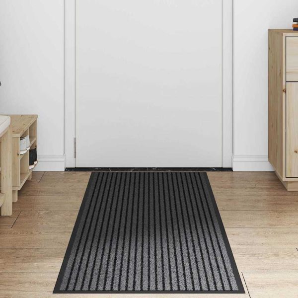 Мат за врата Черно 60 x 150 cm Полипропилен
