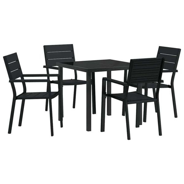 Комплект за хранене в градината 5 pcs Черно