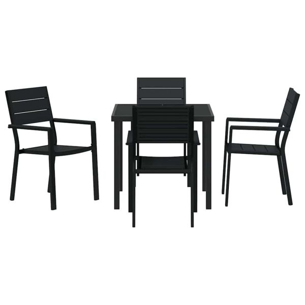 Комплект за хранене в градината 5 pcs Черно