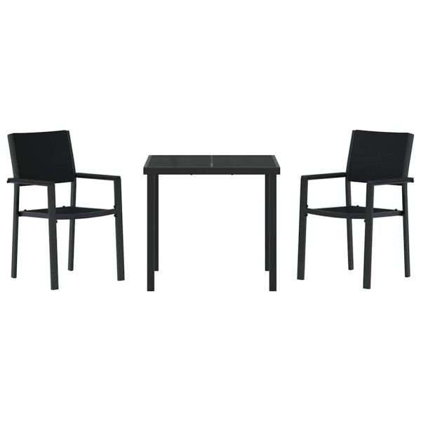 Комплект за хранене в градината 3 pcs Черно