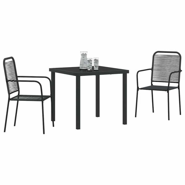 Комплект за хранене в градината 3 pcs Черно