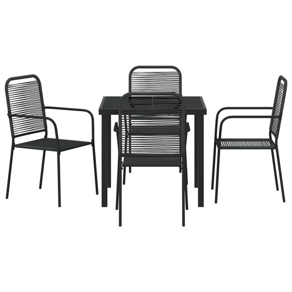 Комплект за хранене в градината 5 pcs Черно