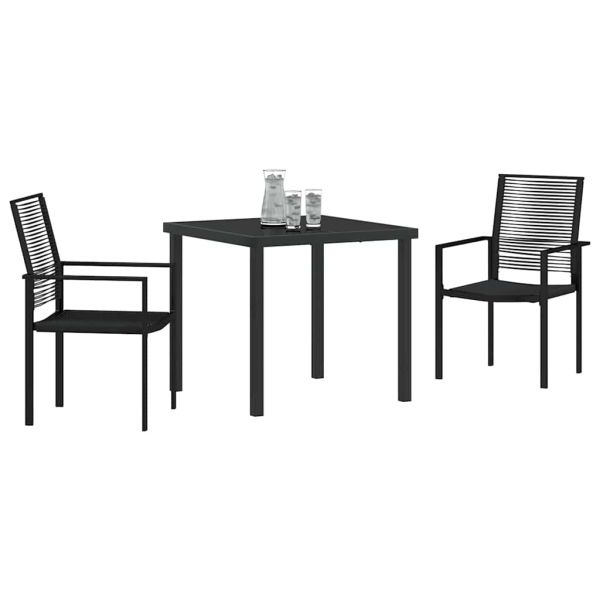 Комплект за хранене в градината 3 pcs Черно