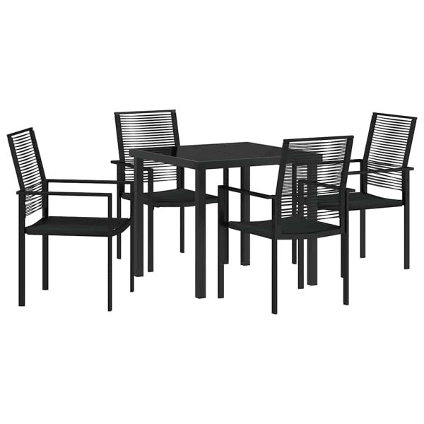 Комплект за хранене в градината 5 pcs Черно