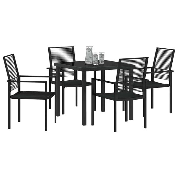 Комплект за хранене в градината 5 pcs Черно