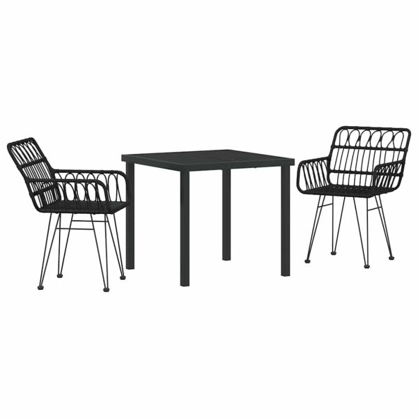 Комплект за хранене в градината 3 pcs Черно