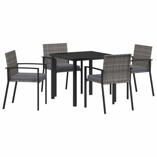 Комплект за хранене в градината 5 pcs Сив