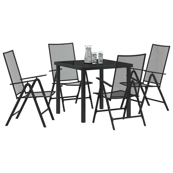Комплект за хранене в градината 5 pcs Антрацит