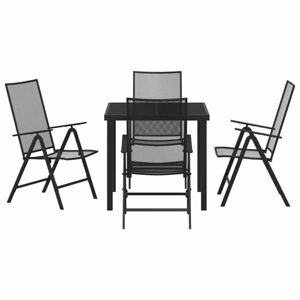 Комплект за хранене в градината 5 pcs Антрацит