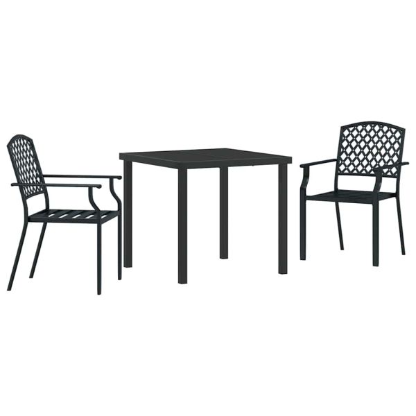 Комплект за хранене в градината 3 pcs Антрацит