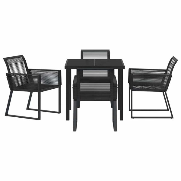 Комплект за хранене в градината 5 pcs Черно