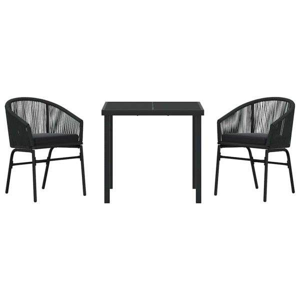 Комплект за хранене в градината 3 pcs Черно