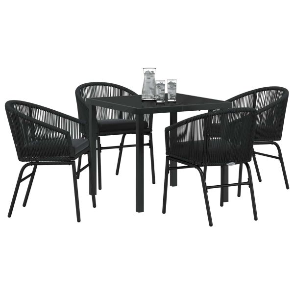 Комплект за хранене в градината 5 pcs Черно
