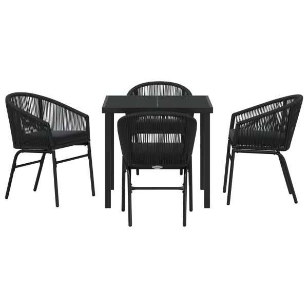 Комплект за хранене в градината 5 pcs Черно