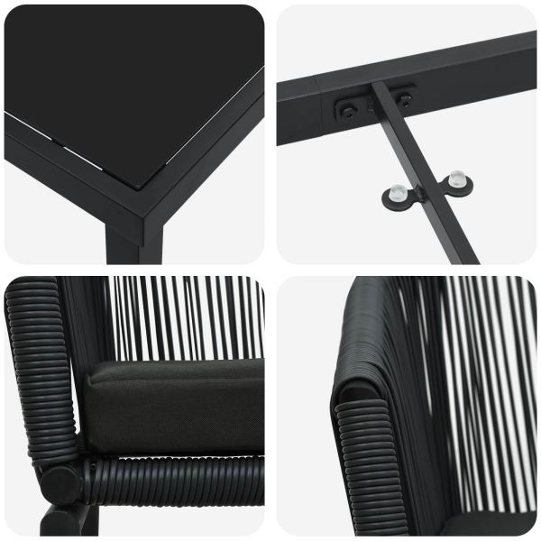 Комплект за хранене в градината 5 pcs Черно