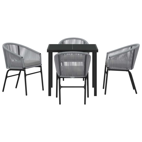 Комплект за хранене в градината 5 pcs Антрацит