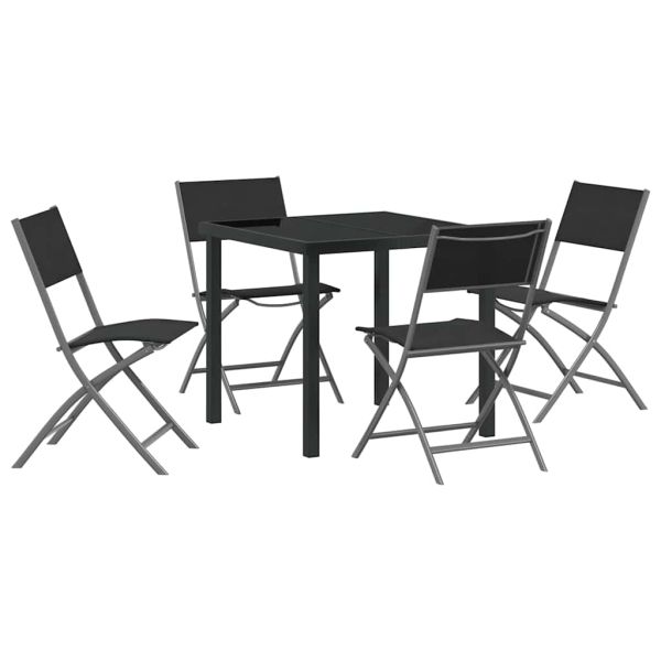 Комплект за хранене в градината 5 pcs Черно
