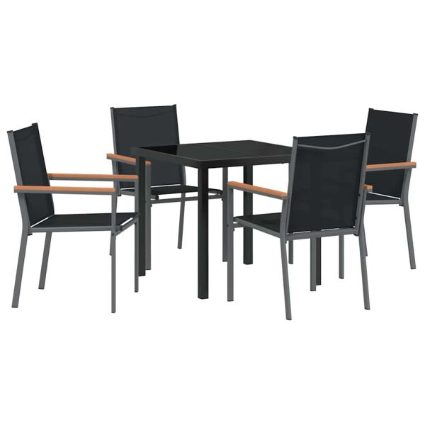 Комплект за хранене в градината 5 pcs Черно