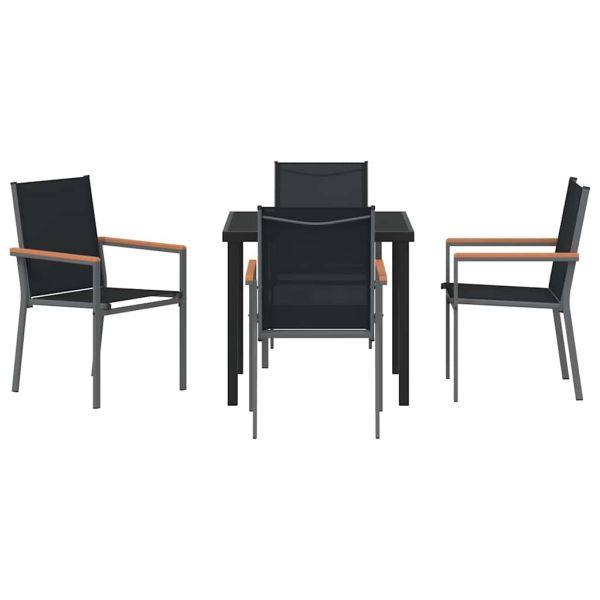 Комплект за хранене в градината 5 pcs Черно