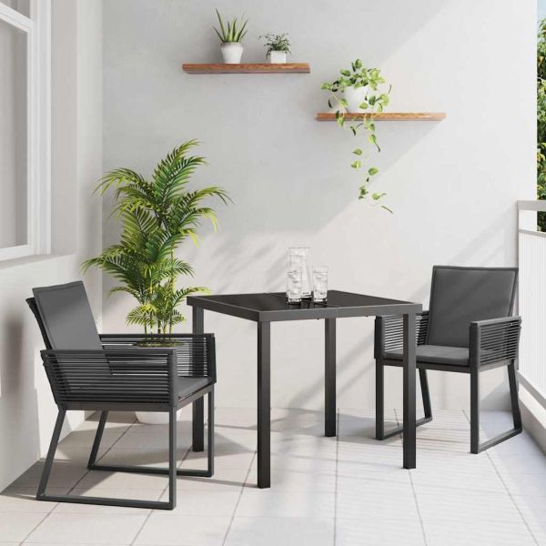 Комплект за хранене в градината 3 pcs Черно