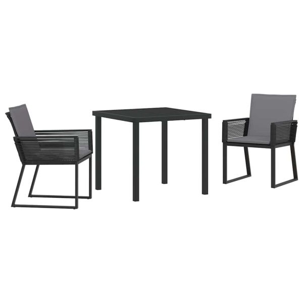 Комплект за хранене в градината 3 pcs Черно