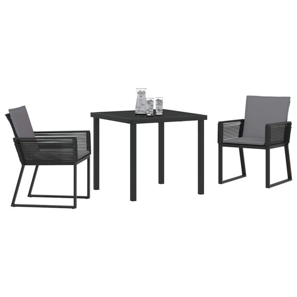 Комплект за хранене в градината 3 pcs Черно
