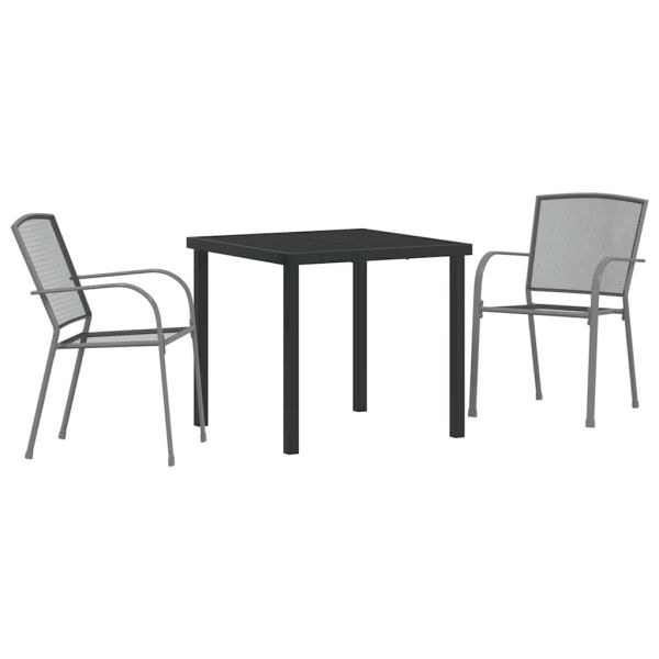 Комплект за хранене в градината 3 pcs Антрацит
