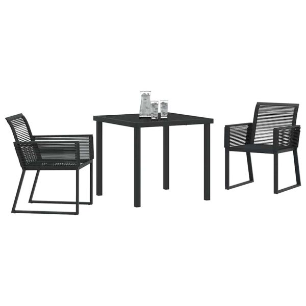 Комплект за хранене в градината 3 pcs Черно