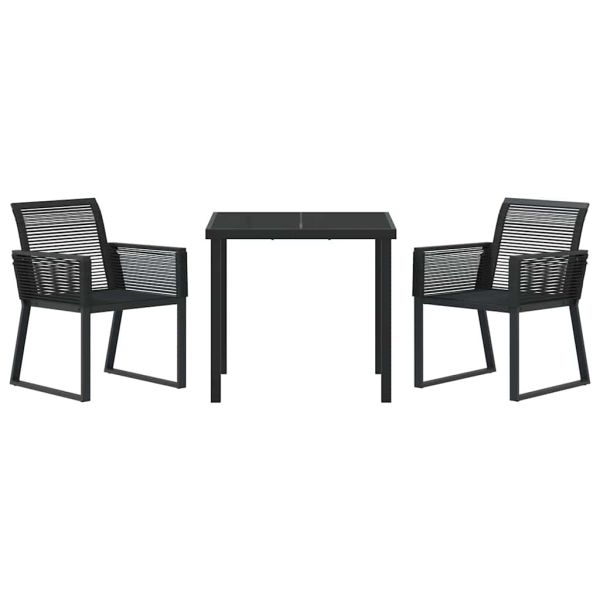 Комплект за хранене в градината 3 pcs Черно