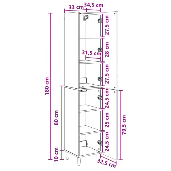 Комплект шкафове 2 pcs Инженерна дървесина
