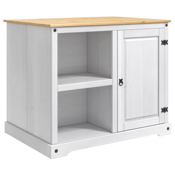 Кухненска количка 2 pcs Бяло и восък от мед 112 x 77 x 91,5 см