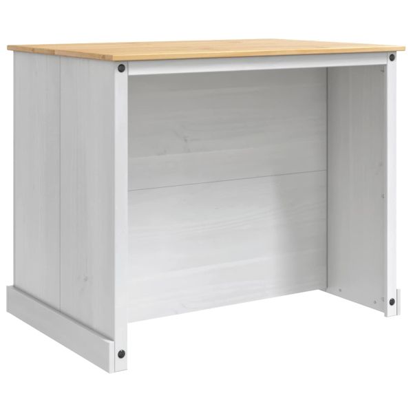 Кухненска количка 2 pcs Бяло и восък от мед 112 x 77 x 91,5 см