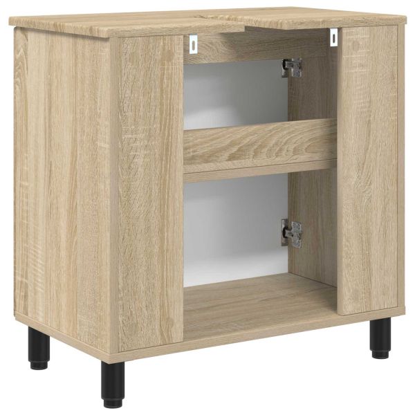 Шкаф със светло за баня Дъб сонома 60 x 35 x 60 см