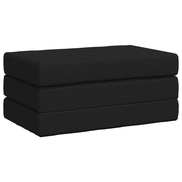 Сгъваем диван легло 80 x 67 x 45 см Черно