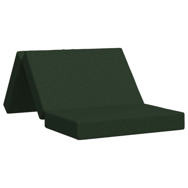 Сгъваем диван легло 100 x 67 x 45 см Тъмнозелено