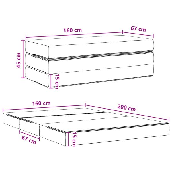 Сгъваем диван легло 160 x 67 x 45 см Синьо