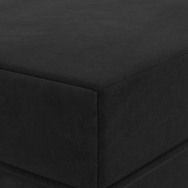 Сгъваем диван легло 180 x 67 x 45 см Черно