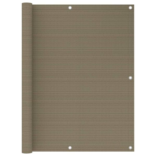 Балконски параван, таупе, 120x500 см, HDPE