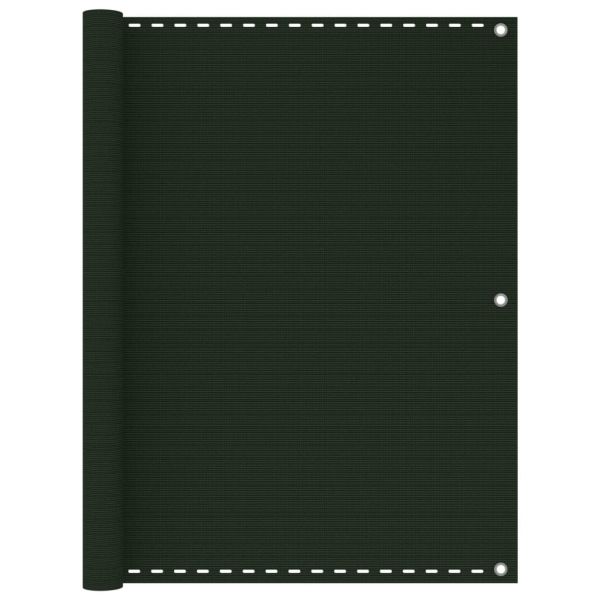 Балконски параван, тъмнозелен, 120x300 см, HDPE