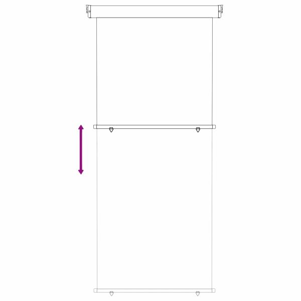 Навес за странична защита на балкон 80 x 250 cm