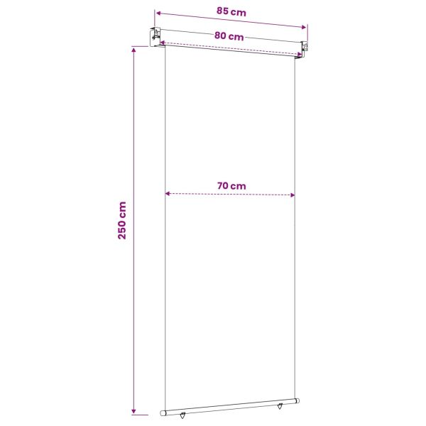 Навес за странична защита на балкон 80 x 250 cm