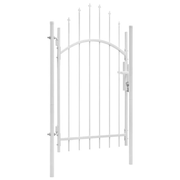 Градинска порта Woerden, стомана, 1x2,45 м, бяла