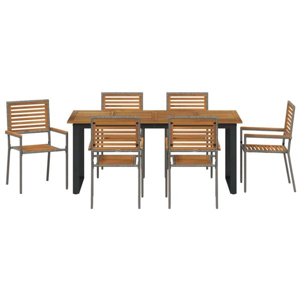 Комплект за хранене в градината 7 pcs Сив