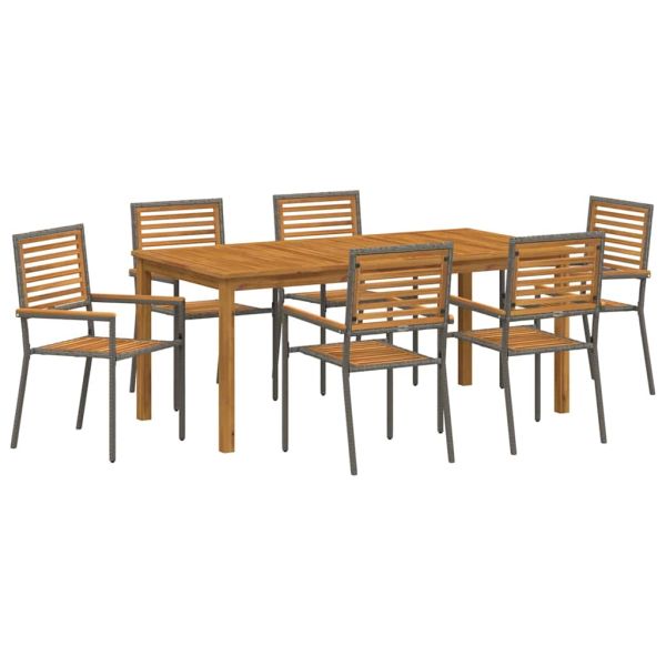 Комплект за хранене в градината 7 pcs Сив