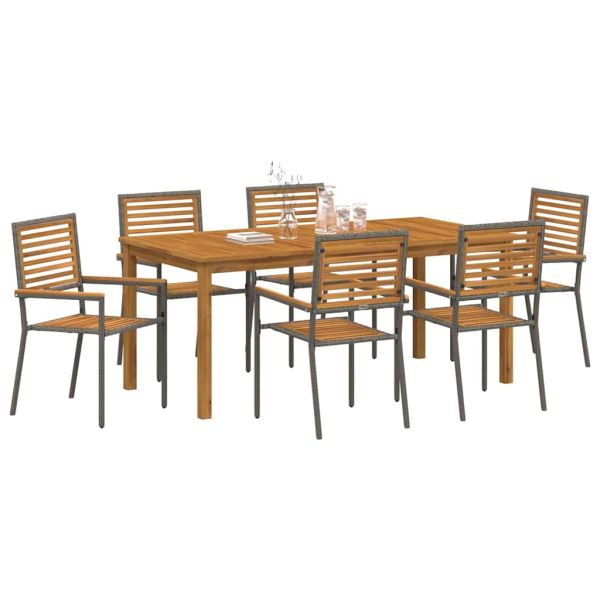 Комплект за хранене в градината 7 pcs Сив