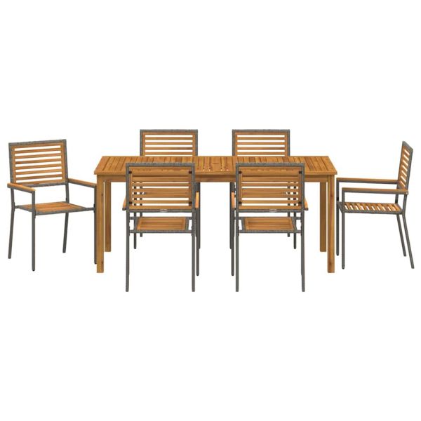 Комплект за хранене в градината 7 pcs Сив