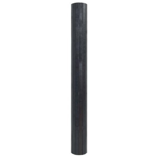 Килим правоъгълен сив, 60x100 см, бамбук