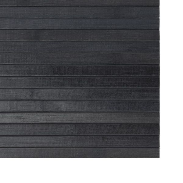 Килим правоъгълен сив, 60x100 см, бамбук