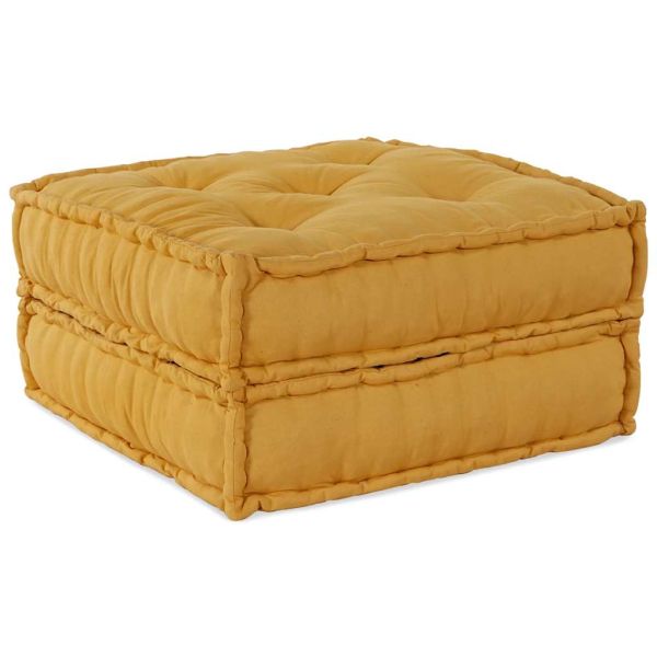 Модулен диван, жълт, 70x70x36, плат